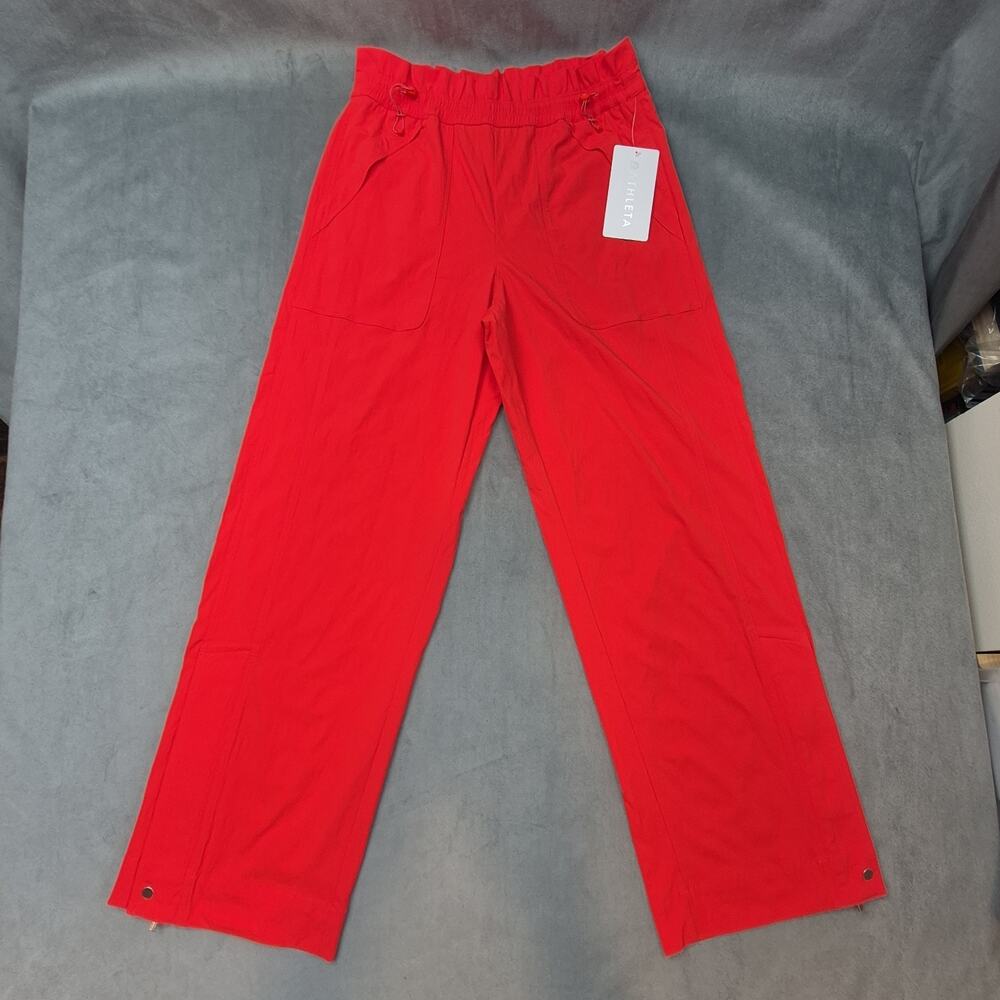 ATHLETA Trekkie Parachute Gorpcore Pants Women's 6 Vermilion Orange NWT